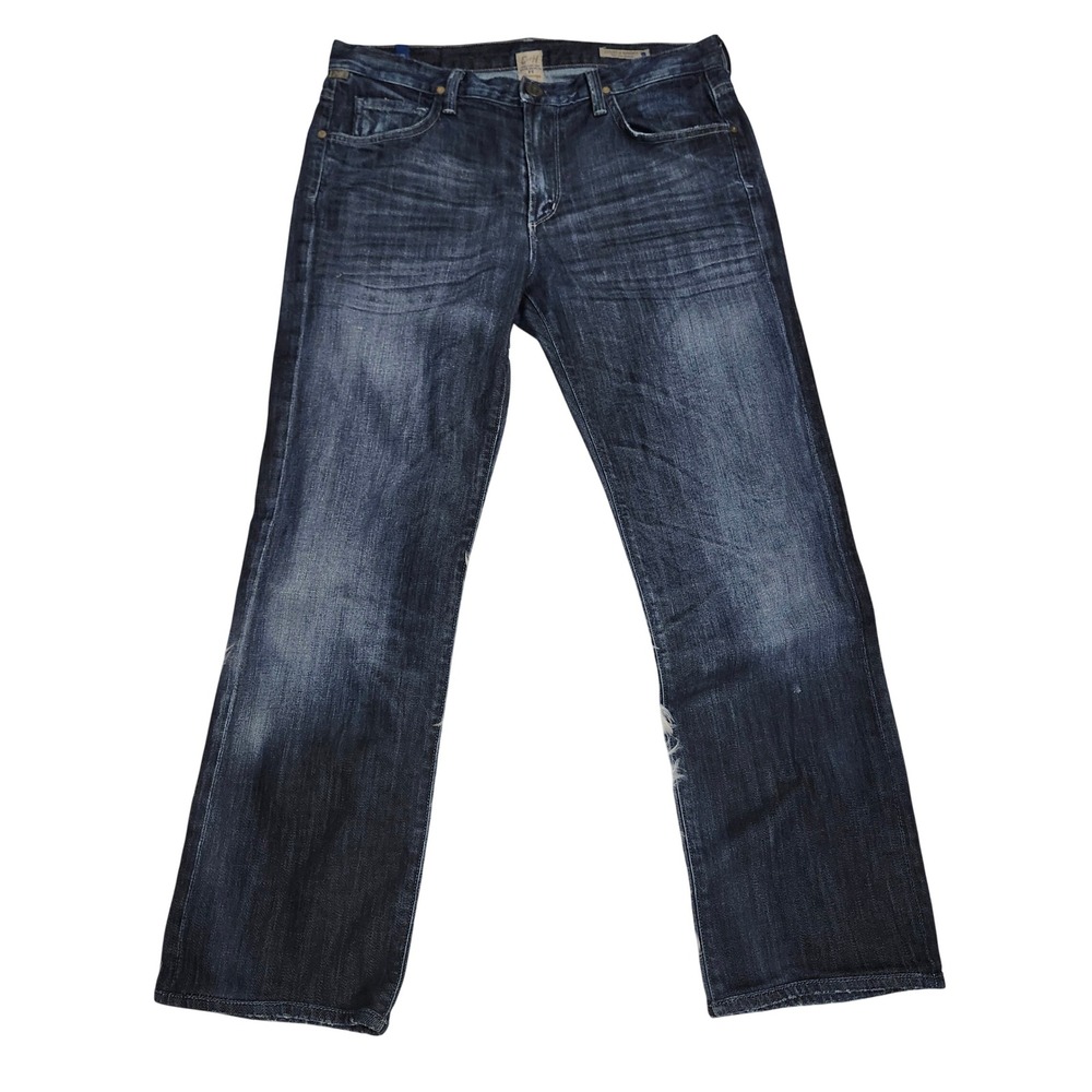Citizens of Humanity Sid Mens Dark Wash Straight Leg Jeans Sz 34 Blue Collar USA